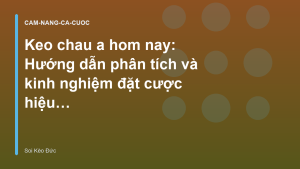 Read more about the article Keo chau a hom nay: Hướng dẫn phân tích và kinh nghiệm đặt cược hiệu quả