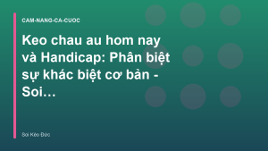 Read more about the article Keo chau au hom nay và Handicap: Phân biệt sự khác biệt cơ bản – Soi Kèo Đức